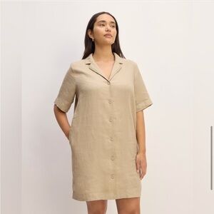 Everlane The Shirtdress in Linen Trench Size XXS